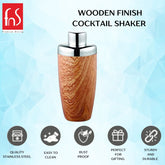 FnS Stainless Steel Cocktail Shaker 650 ml (Wooden)